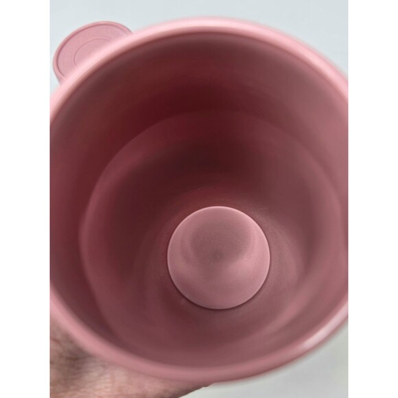 VINTAGE TUPPERWARE SET OF 4 TALL TUMBLERS DUSTY ROSE PINK 12 OZ DRINKWARE 1990S - Picture 10 of 12